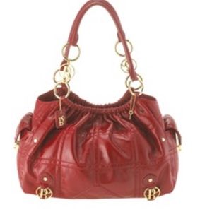 Bolzano Large Fiore Red Satchel